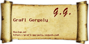 Grafl Gergely névjegykártya